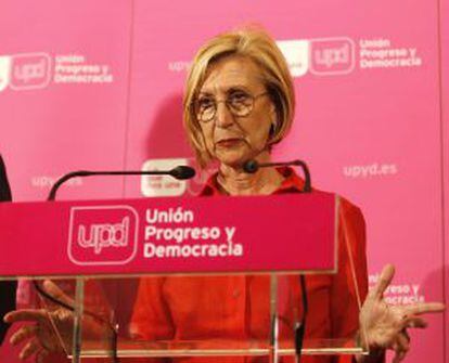 Rosa Díez comparece para comentar los resultados de UPyD.
