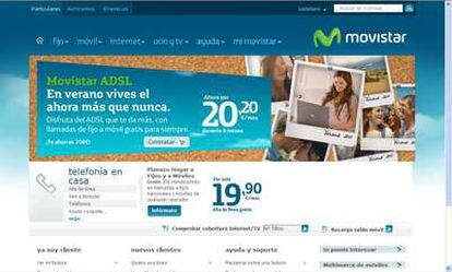 Página web de Movistar.