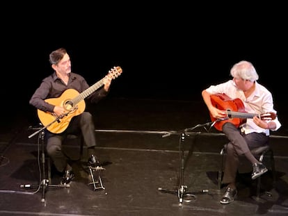 José María Gallardo del Rey y Miguel Ángel Cortés, en el Festival Flamenco de Londres.