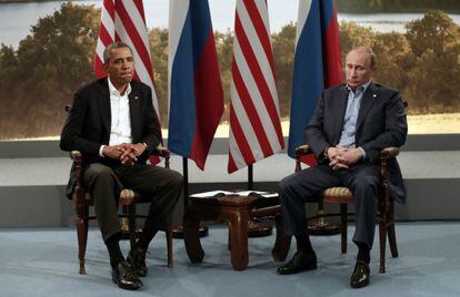 Obama y Putin en una cumbre del G8 en 2013.