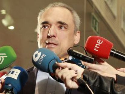 El diputado del PSOE y expresidente de la gestora del Partido Socialista de Madrid, Rafael Simancas, este domingo.