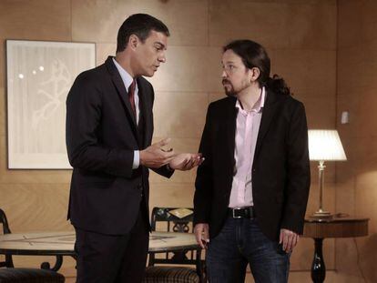 Sánchez junto a Pablo Iglesias. En vídeo, declaraciones de Ximo Puig, presidente de la Generalitat valenciana, sobre la negociación para la investidura de Pedro Sánchez.