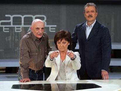 Fernando Navarr, Olga Viza y Manuel Campo Vidal