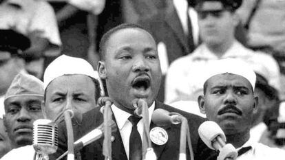 Martin Luther King, en su hist&oacute;rico discurso en Washington el 28 de agosto de 1963.