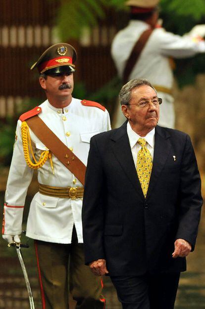 Raúl Castro, en una ceremonia oficial en La Habana.