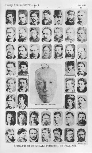 Durante el siglo XIX la fisonomía trataba de responder si es posible categorizar a los delincuentes según su rostro