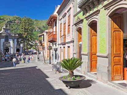 Calle Real del pueblo de Teror, en Gran Canaria.