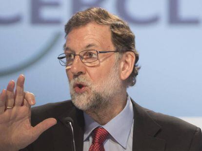 El presidente del Gobierno, Mariano Rajoy, en la jornadas del Circulo de Econom&iacute;a en Sitges.