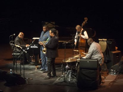 El quinteto liderado por el pianista Kenny Barron, en el Jazzaldia, en San Sebastián, en 2018.