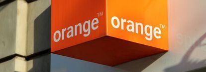 Logo del operador de la telef&oacute;nica Orange. 
