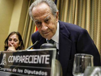 Juan Miguel Villar Mir, durante su compecencia en el Congreso.