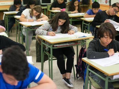 Alumnos de sexto de primaria de una escuela catalana.
