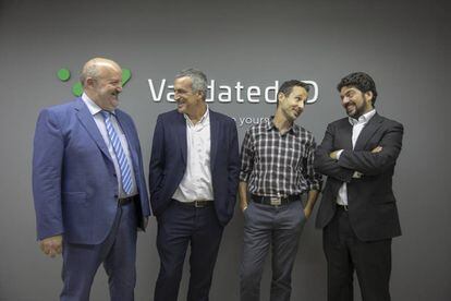 Santi Casas, Jaume Fuentes, Iván Basart y Fernando Pino, directivos de Validated ID.