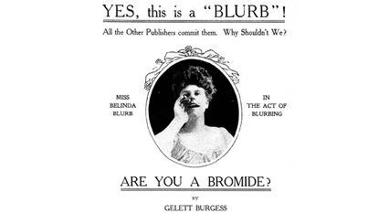 Viñeta satírica sobre el 'blurb', publicada en 1907.