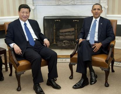 El vicepresidente chino, Xi Jinping, y el presidente de EE UU, Barack Obama.