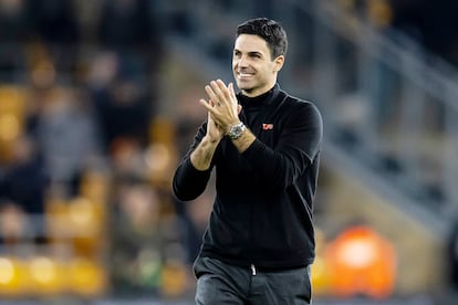 Mikel Arteta después del partido ente el Arsenal y el Wolverhampton de la Premier League, en Inglaterra el pasado sábado.
