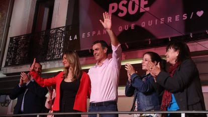 Pedro Sánchez el dia que va guanyar les eleccions.
