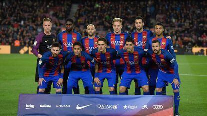 El Barça en un partido reciente.