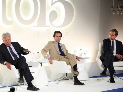 Felipe Gonz&aacute;lez, Jos&eacute; Mar&iacute;a Aznar y Jos&eacute; Luis Rodr&iacute;guez Zapatero.