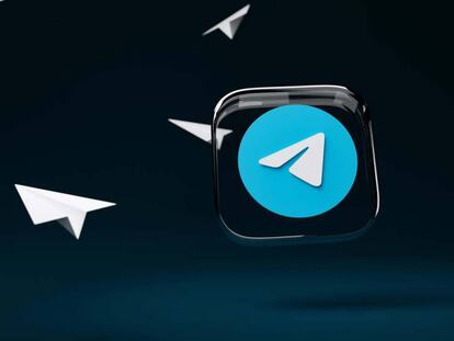 Logotipo de Telegram con fondo