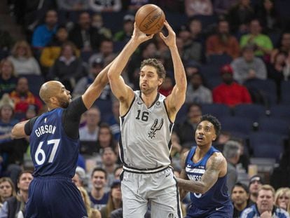 Pau Gasol, en un partido contra los Timberwolves.