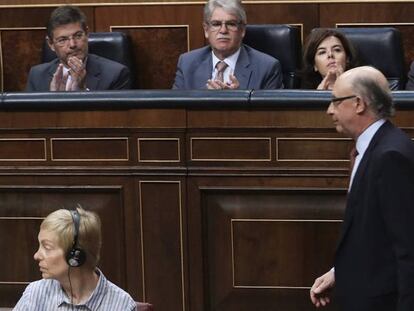 Cristóbal Montoro en el Congreso de los Diputados.