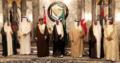 Los l&iacute;deres de Arabia Saud&iacute;, Emiratos &Aacute;rabes, Bahr&eacute;in y Catar en mayo de 2010.
