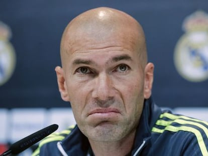 Zidane, durante la rueda de prensa. 