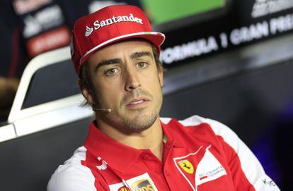 El piloto asturiano Fernando Alonso, en Monza.