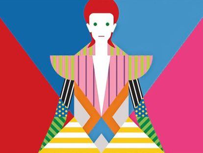 Obra que representa uno de los atuendos m&aacute;s ic&oacute;nicos de David Bowie. Estuvo expuesta en la exposici&oacute;n David Bowie Is, del museo Victoria and Albert de Londres en 2013. 
