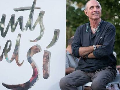 Lluís Llach, en la presentación de los miembros de Juntos por el Sí.