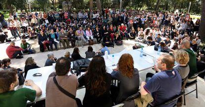 Un momento de la asamblea celebrada esta ma&ntilde;ana.