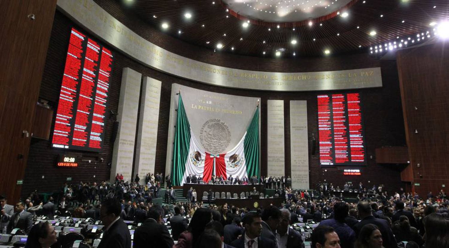 Vista de la Cámara de Diputados de México.