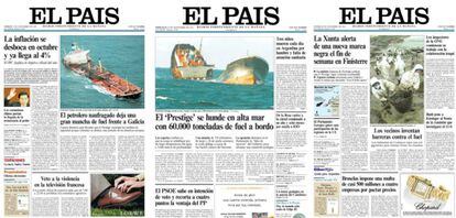 Pincha sobre la imagen para consultar las 40 portadas de EL PAÍS sobre la tragedia del Prestige.