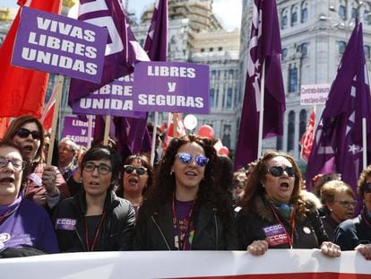 Manifestación del día del Trabajo en Madrid, en 2018.