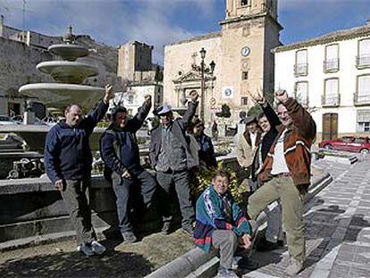 Jornaleros del Sindicato de Obreros del Campo (SOC), en la localidad jiennense de Jódar.