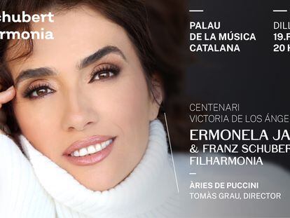 Cartel promocional del concierto de Ermonela Jaho y la Franz Schubert Filharmonia.