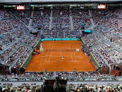 La Caja M&aacute;gica, durante un partido del Mutua Madrid Open de tenis de 2015.
