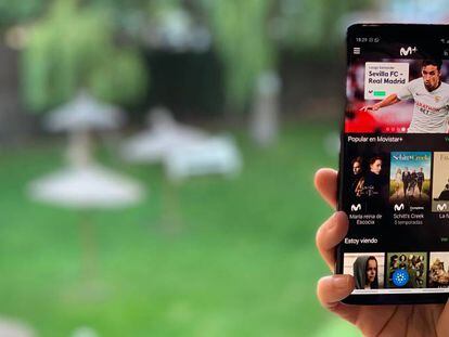 La app de Movistar+ con la que todos los abonados pueden seguir los partidos por el móvil.