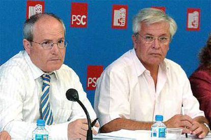 José Montilla y Joan Clos, durante una reunión de la ejecutiva del PSC.