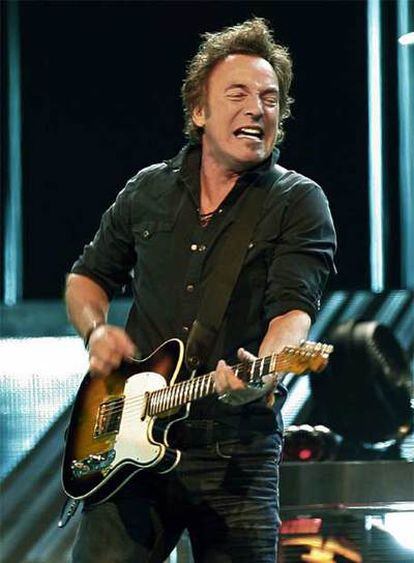 Springsteen durante su actuación en Madrid