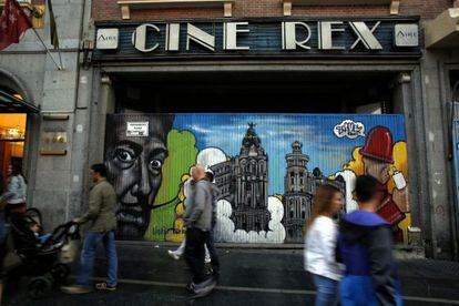 El cine Rex, una de las diez salas desaparecidas en la Gran Vía desde los años ochenta.