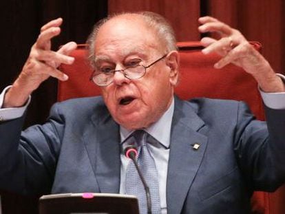 Jordi Pujol a la compareixença al Parlament, el 26 de setembre.