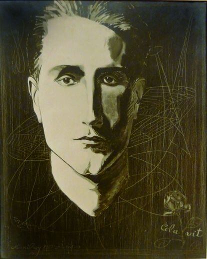 'Cela vit' (1923), obra de Man Ray sobre un retrato suyo a Duchamp.