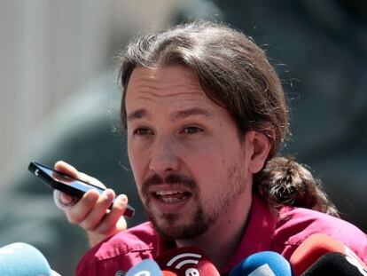 El l&iacute;der de Podemos, Pablo Iglesias. 