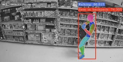 El algoritmo de Veesion detecta un robo en un supermercado.