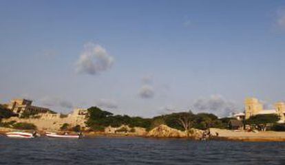 Vista de la isla de Manda en Kenia