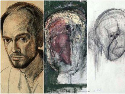 Tres autorretratos de William Utermohlen en 1967, 1999 y 2000. Utermohlen murió anónimo en 2007 a los 73 años, pero sus obras son importantes para comprender los trastornos neurodegenerativos.