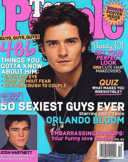 En 2004, Orlando Bloom fue elegido por la revista ‘People’ como el soltero más sexy. El actor ya había protagonizado otra portada para ‘Teen People’ dos años antes, donde le nominaron como una de las estrellas más sexys menores de 25 años.