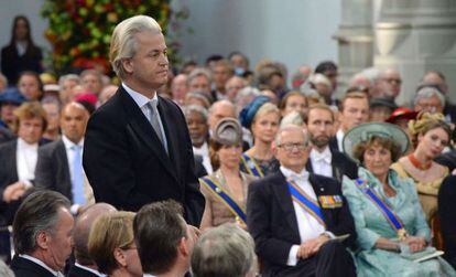 Geert Wilders, durante la entronizaci&oacute;n del rey Guillermo-Alejandro.